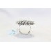Ring silver sterling 925 onyx natural zircon gemstone women's C 264